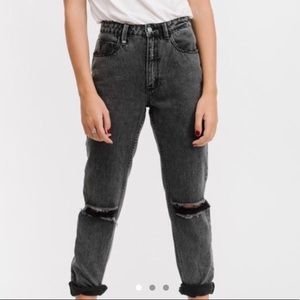 Thrills Vintage Ripped Black Jeans